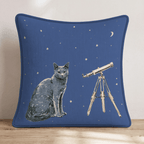 Russian Blue Stargaze Throw Pillow - Hillcroft Home
