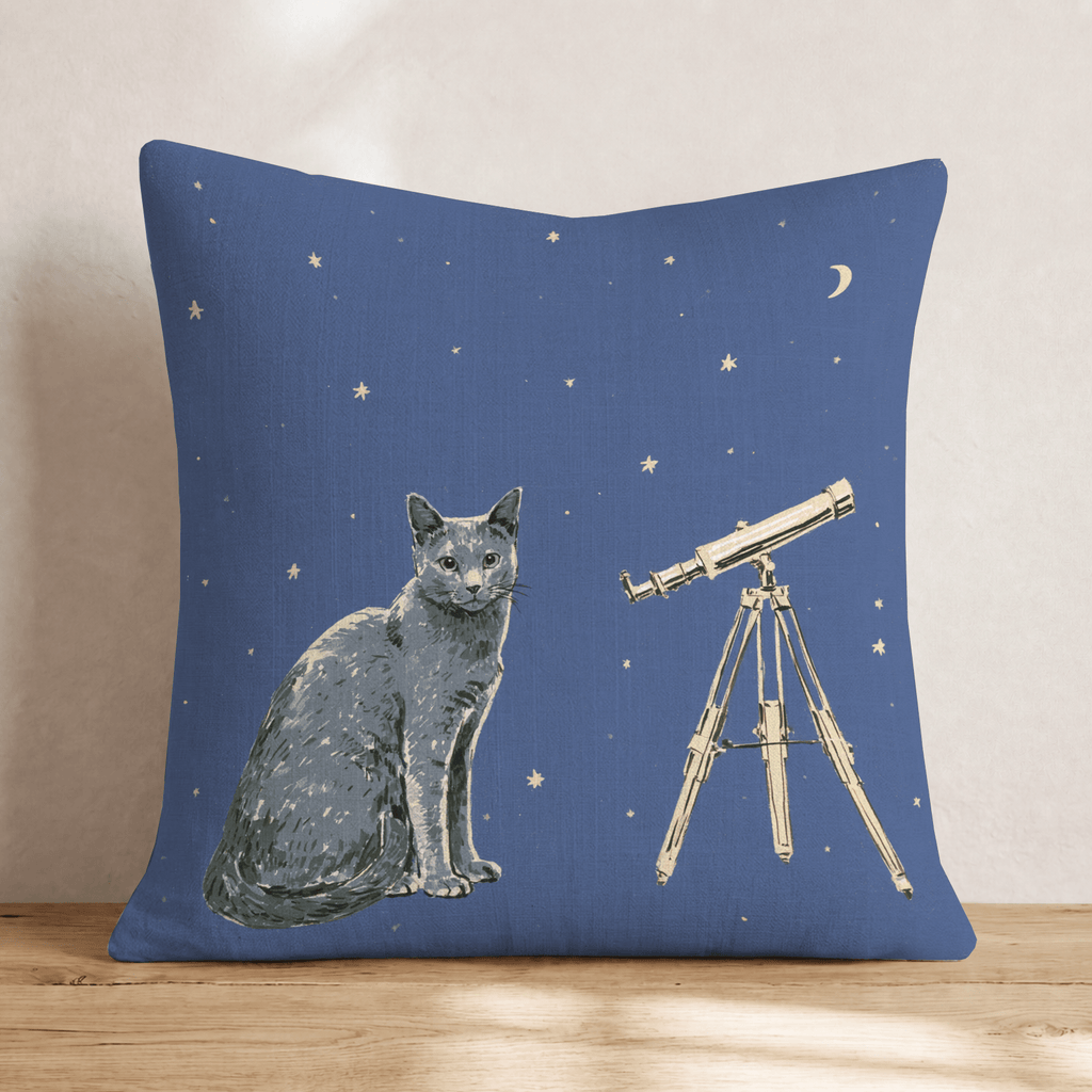 Russian Blue Stargaze Throw Pillow - Hillcroft Home
