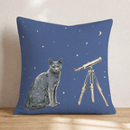 Russian Blue Stargaze Throw Pillow - Hillcroft Home