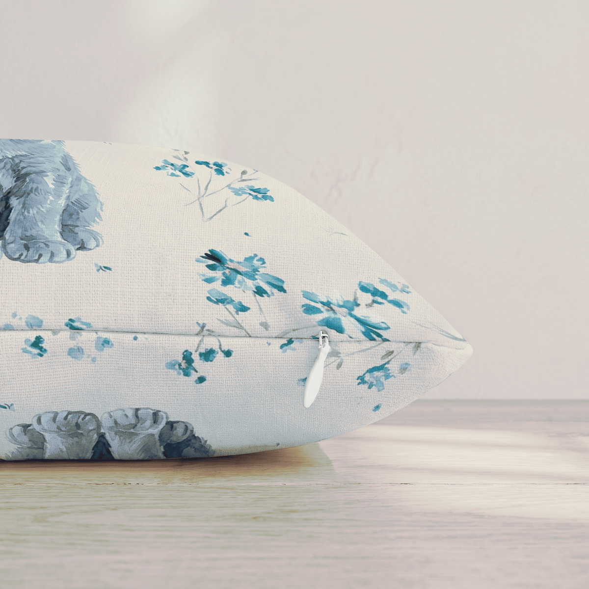 Russian Blue Whisker Throw Pillow throw pillow - Hillcroft Home