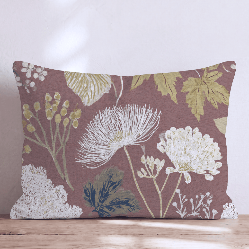Rusted Rose Throw Pillow - Hillcroft Home