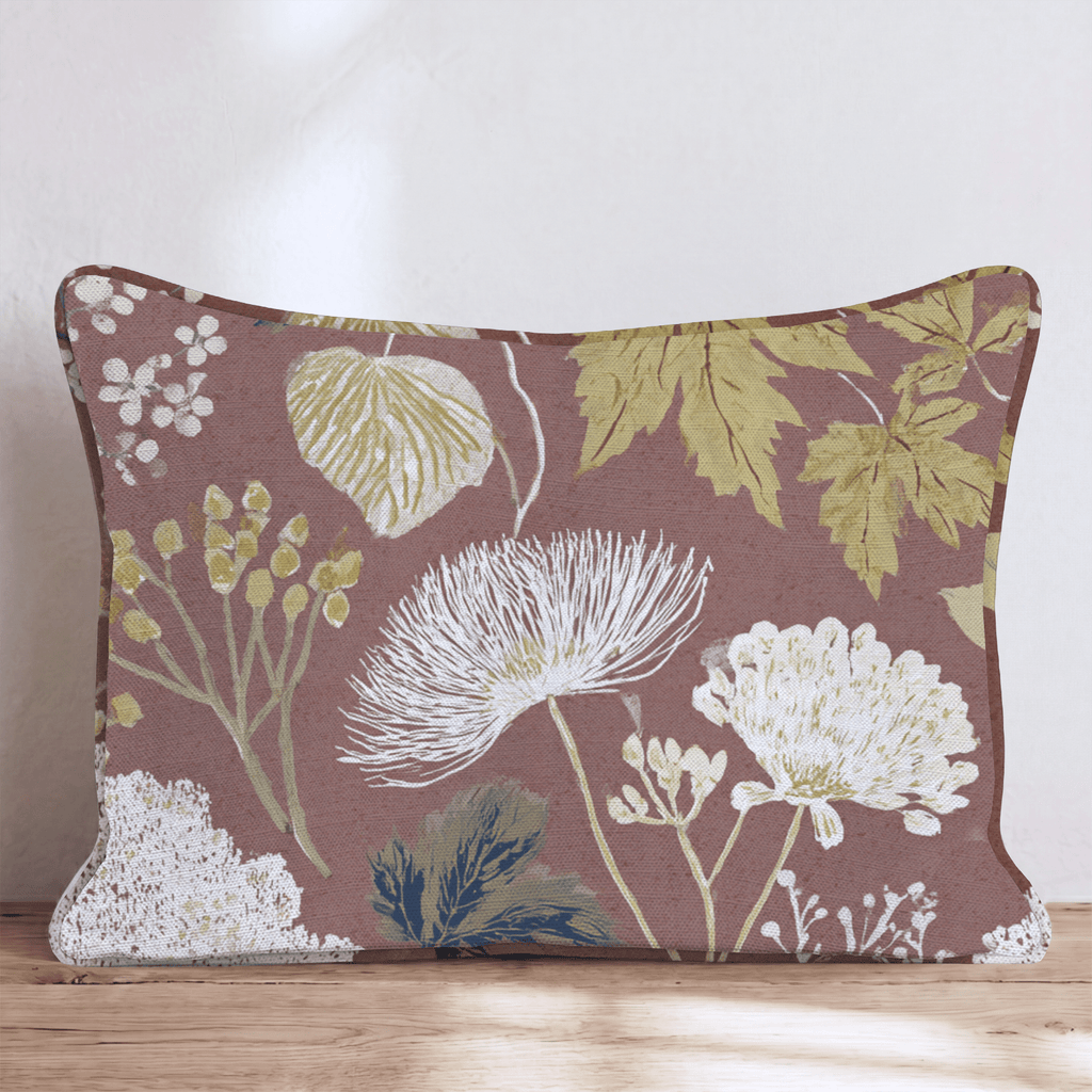 Rusted Rose Throw Pillow - Hillcroft Home