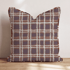 Rustic Autumn Plaid Throw Pillow - Hillcroft Home