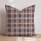 Rustic Autumn Plaid Throw Pillow - Hillcroft Home