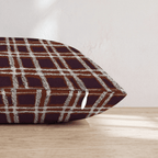 Rustic Autumn Plaid Throw Pillow - Hillcroft Home