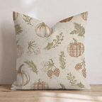 Rustic Autumnal Toile Throw Pillow - Hillcroft Home