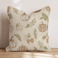 Rustic Autumnal Toile Throw Pillow - Hillcroft Home
