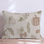 Rustic Autumnal Toile Throw Pillow - Hillcroft Home