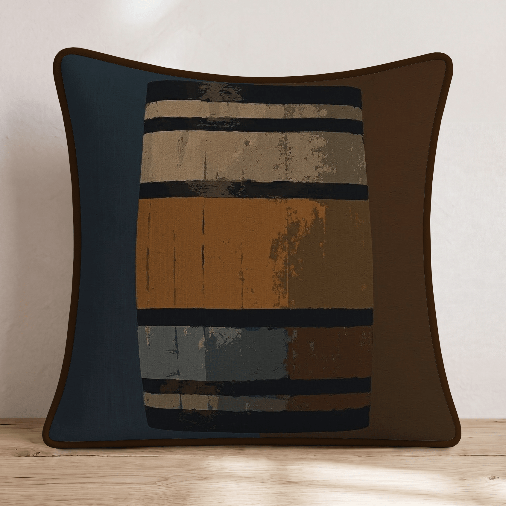 Rustic Barrel Throw Pillow - Hillcroft Home