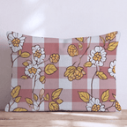 Rustic Berry Gingham Throw Pillow - Hillcroft Home
