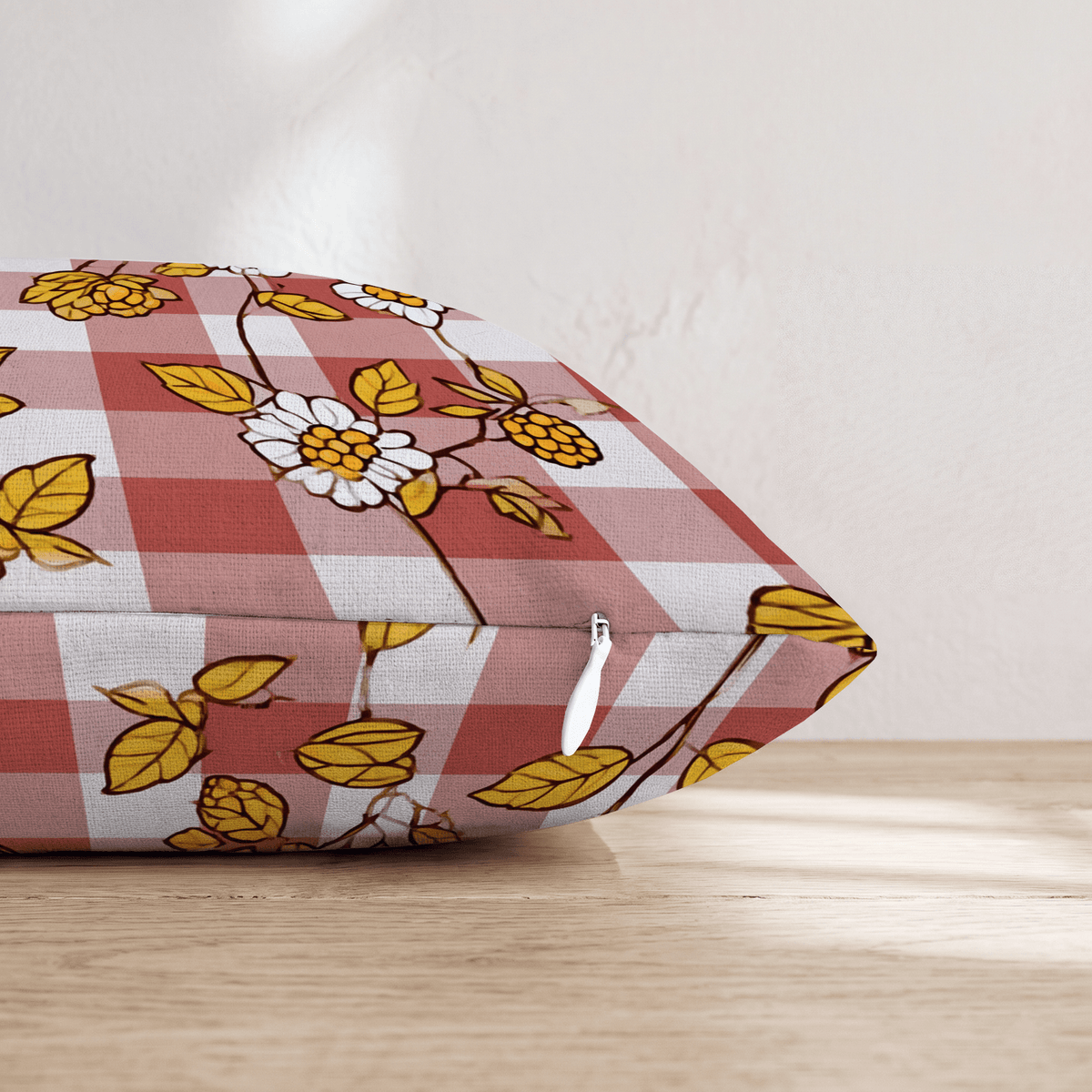 Rustic Berry Gingham Throw Pillow - Hillcroft Home