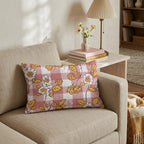 Rustic Berry Gingham Throw Pillow - Hillcroft Home