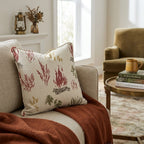 Rustic Bonfire & Sprig Throw Pillow - Hillcroft Home