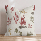 Rustic Bonfire & Sprig Throw Pillow - Hillcroft Home