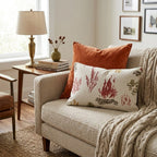 Rustic Bonfire & Sprig Throw Pillow - Hillcroft Home