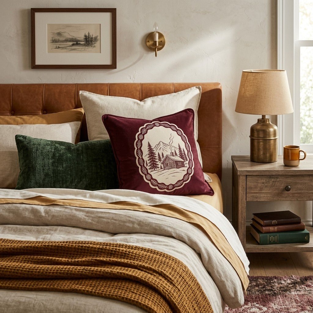 Rustic Cabin Throw Pillow - Hillcroft Home