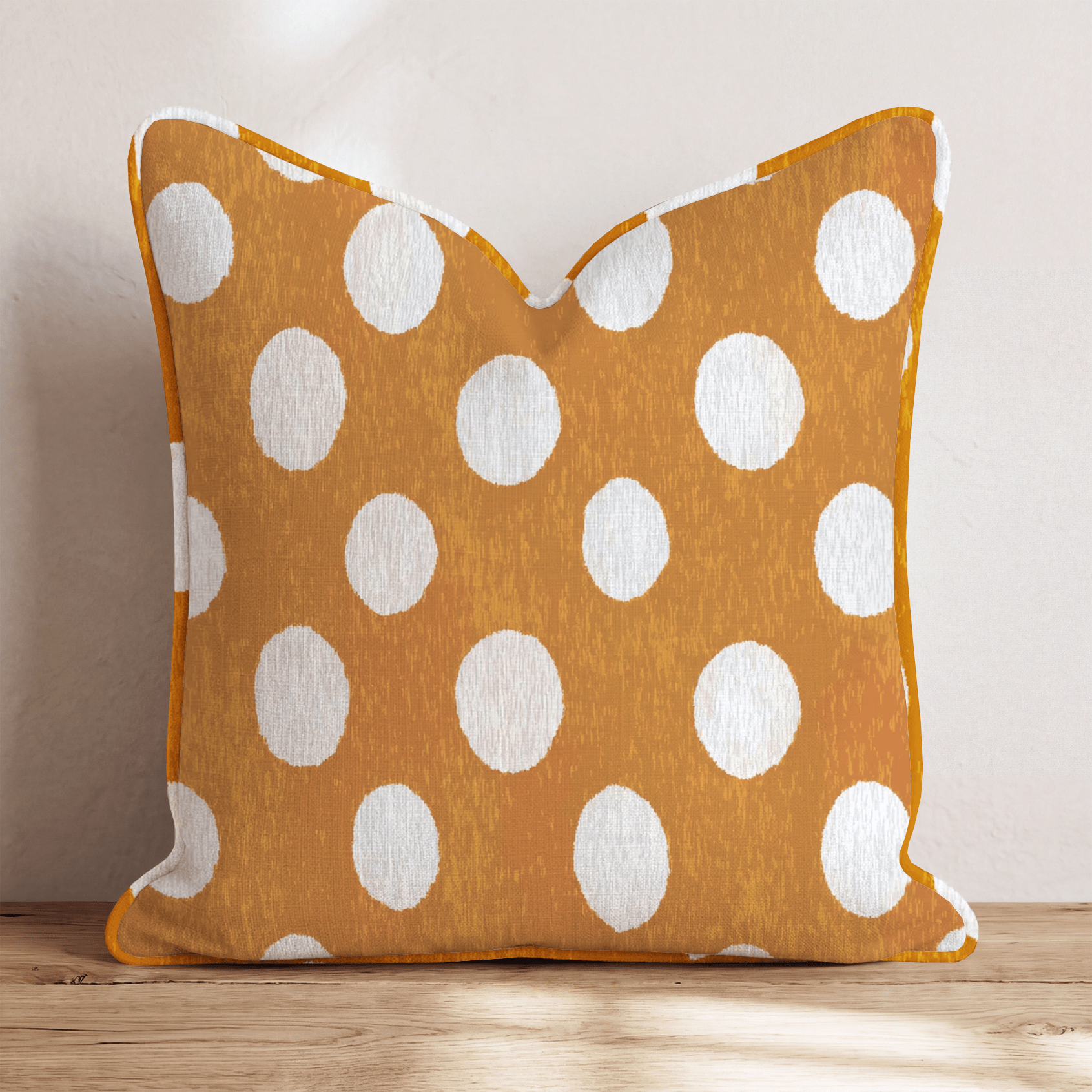 Rustic Polka Dots Throw Pillow - Hillcroft Home
