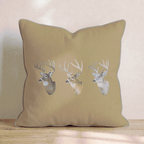 Rustic Stag Study Throw Pillow - Hillcroft Home
