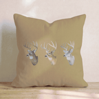 Rustic Stag Study Throw Pillow - Hillcroft Home