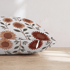 Rustic Sunflower Rows Throw Pillow - Hillcroft Home