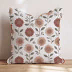 Rustic Sunflower Rows Throw Pillow - Hillcroft Home