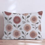 Rustic Sunflower Rows Throw Pillow - Hillcroft Home