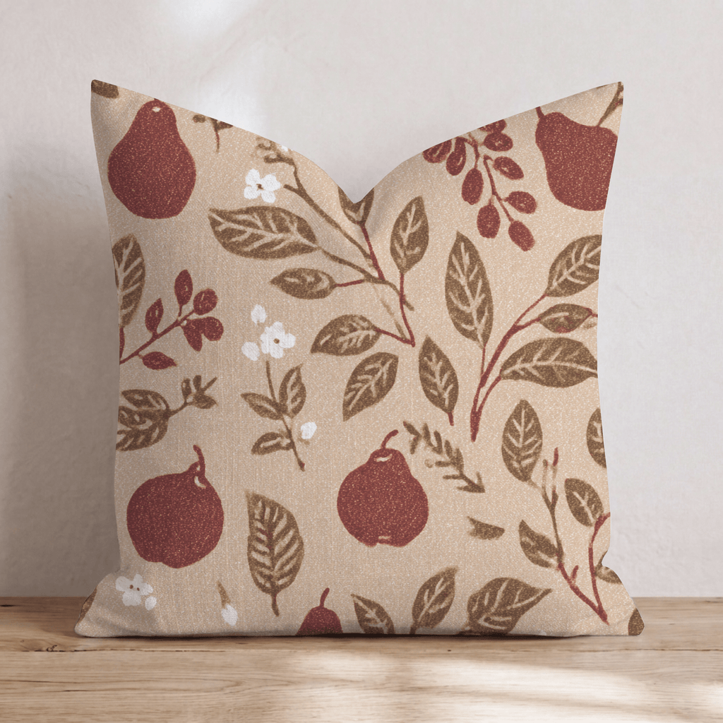 Rustin Pear & Berry Orchard Throw Pillow - Hillcroft Home