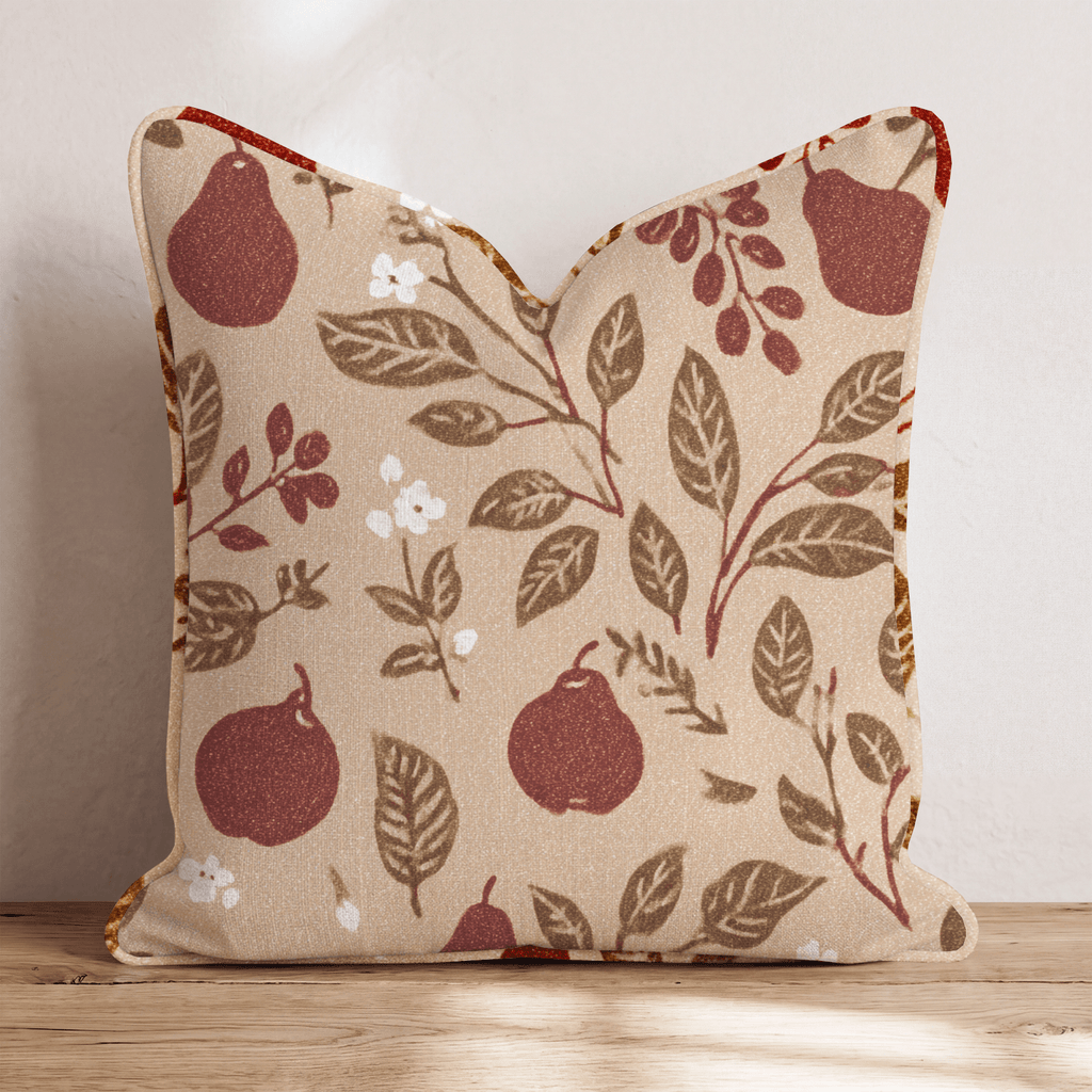 Rustin Pear & Berry Orchard Throw Pillow - Hillcroft Home