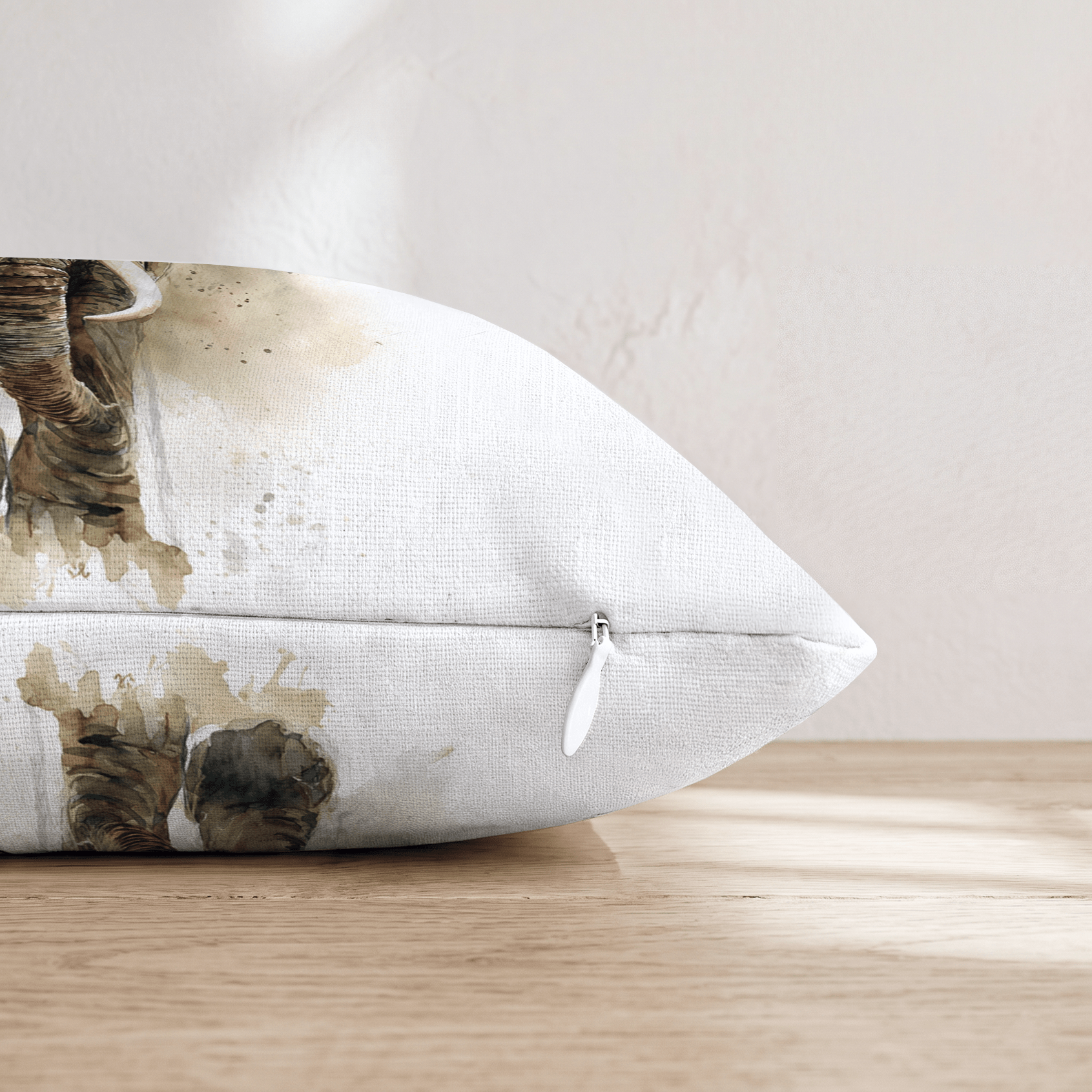 Safari Elephant Earth Throw Pillow - Hillcroft Home
