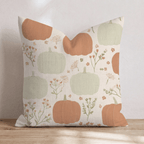 Sage and Orange Pumpkin Throw Pillow - Hillcroft Home
