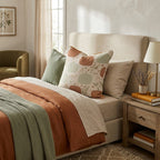 Sage and Orange Pumpkin Throw Pillow - Hillcroft Home