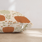 Sage and Orange Pumpkin Throw Pillow - Hillcroft Home