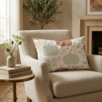 Sage and Orange Pumpkin Throw Pillow - Hillcroft Home