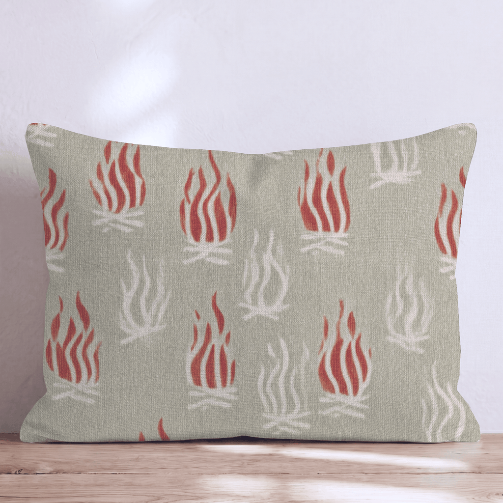 Sage Bonfire Throw Pillow - Hillcroft Home