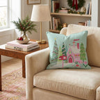 Sage Cottage Mailbox Lane Throw Pillow throw pillow - Hillcroft Home