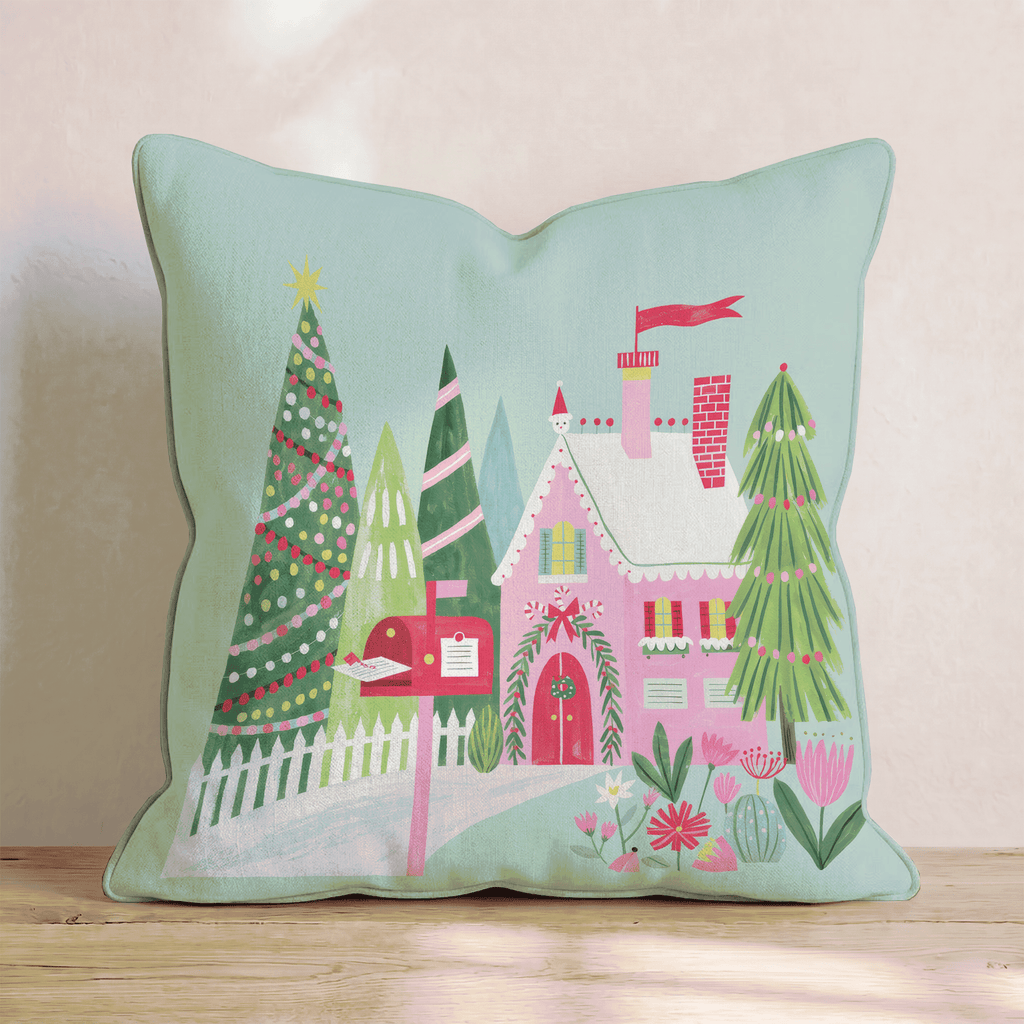 Sage Cottage Mailbox Lane Throw Pillow - Hillcroft Home