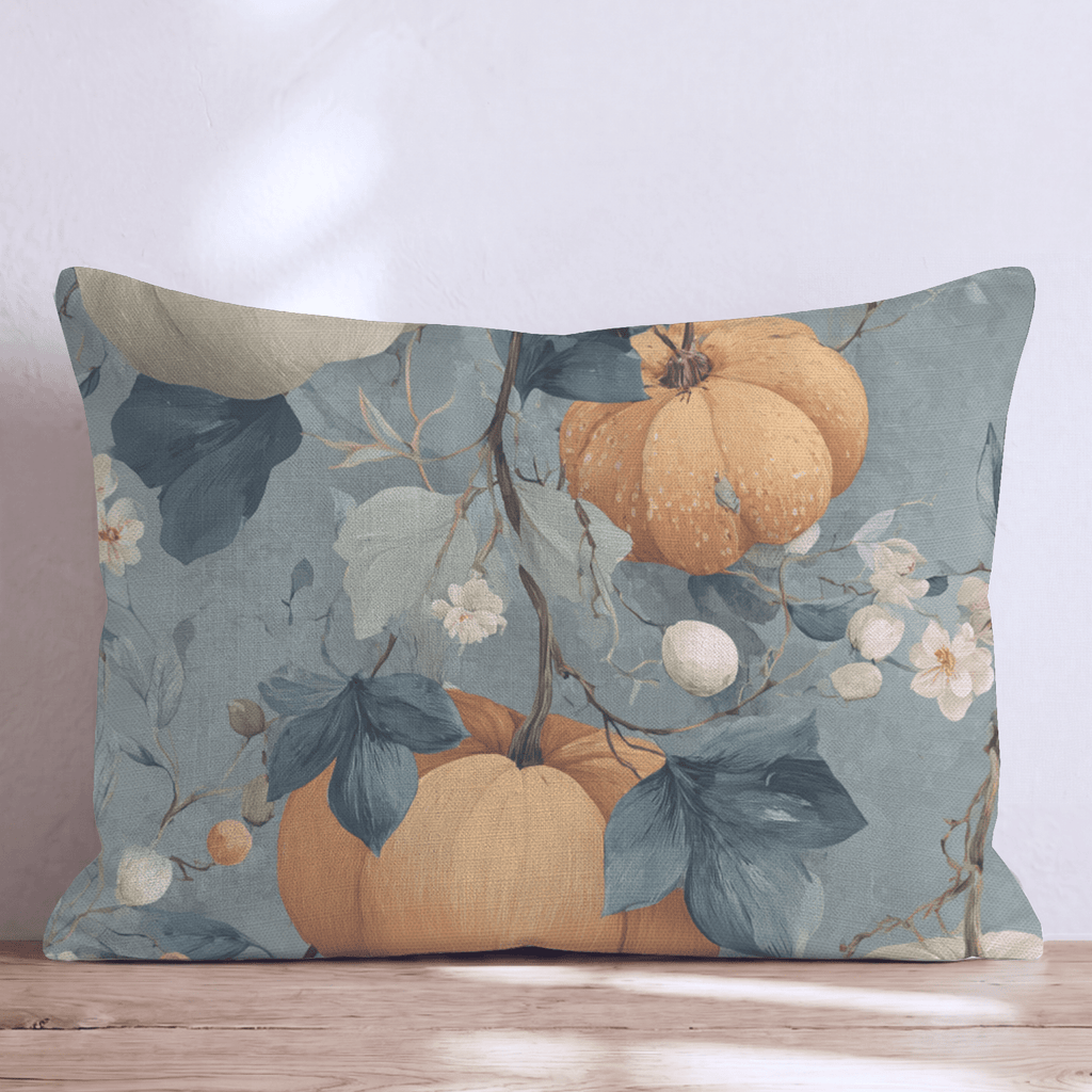 Sage & Cream Pumpkin Toile Throw Pillow - Hillcroft Home