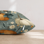 Sage & Cream Pumpkin Toile Throw Pillow - Hillcroft Home