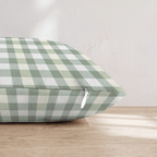 Sage Gingham Check Throw Pillow - Hillcroft Home