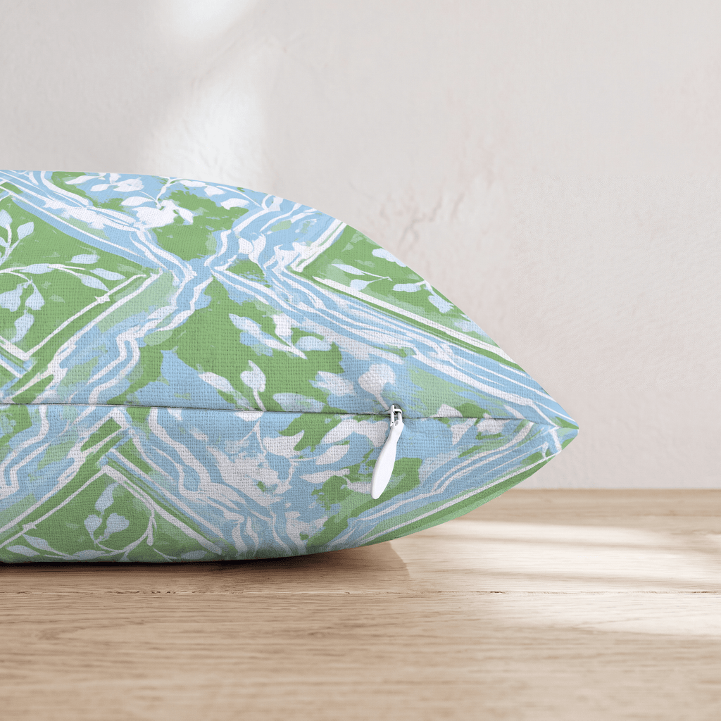 Sage Green Repeat Throw Pillow - Hillcroft Home