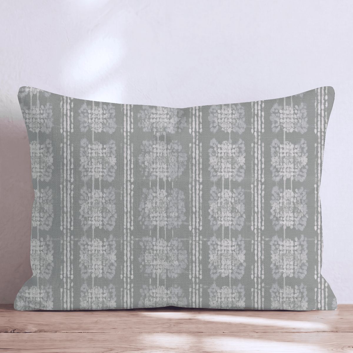 Sage Painted Plaid Throw Pillow throw pillow - Hillcroft Home