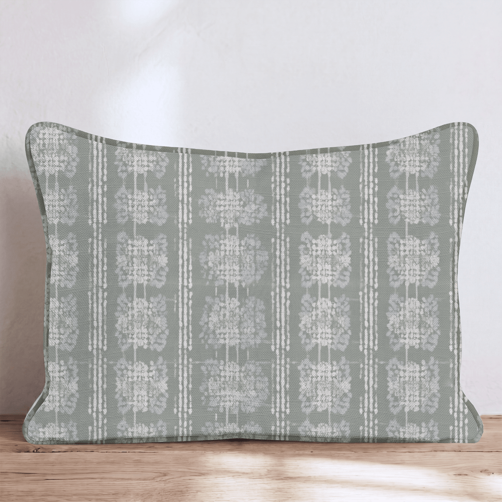 Sage Painted Plaid Throw Pillow throw pillow - Hillcroft Home
