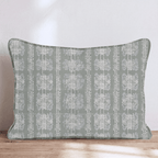 Sage Painted Plaid Throw Pillow throw pillow - Hillcroft Home