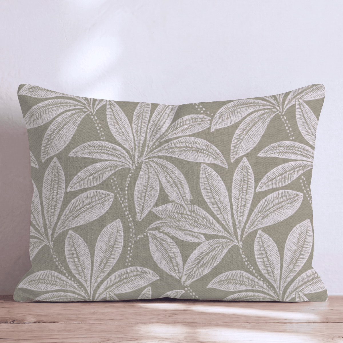 Sage Palmetto Throw Pillow throw pillow - Hillcroft Home