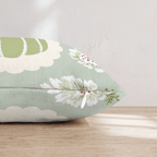 Sage Pumpkin Floral Throw Pillow - Hillcroft Home