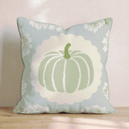 Sage Pumpkin Floral Throw Pillow - Hillcroft Home