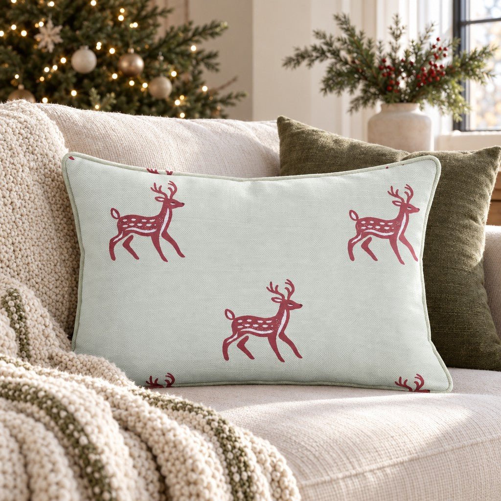 Sage Rudolph Throw Pillow throw pillow - Hillcroft Home