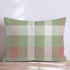 Sage & Terracotta Check Throw Pillow - Hillcroft Home