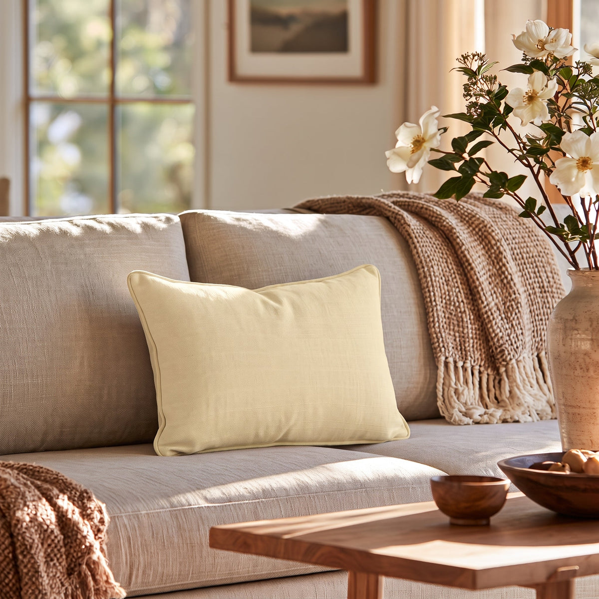 Sahara Sand Throw Pillow throw pillow - Hillcroft Home