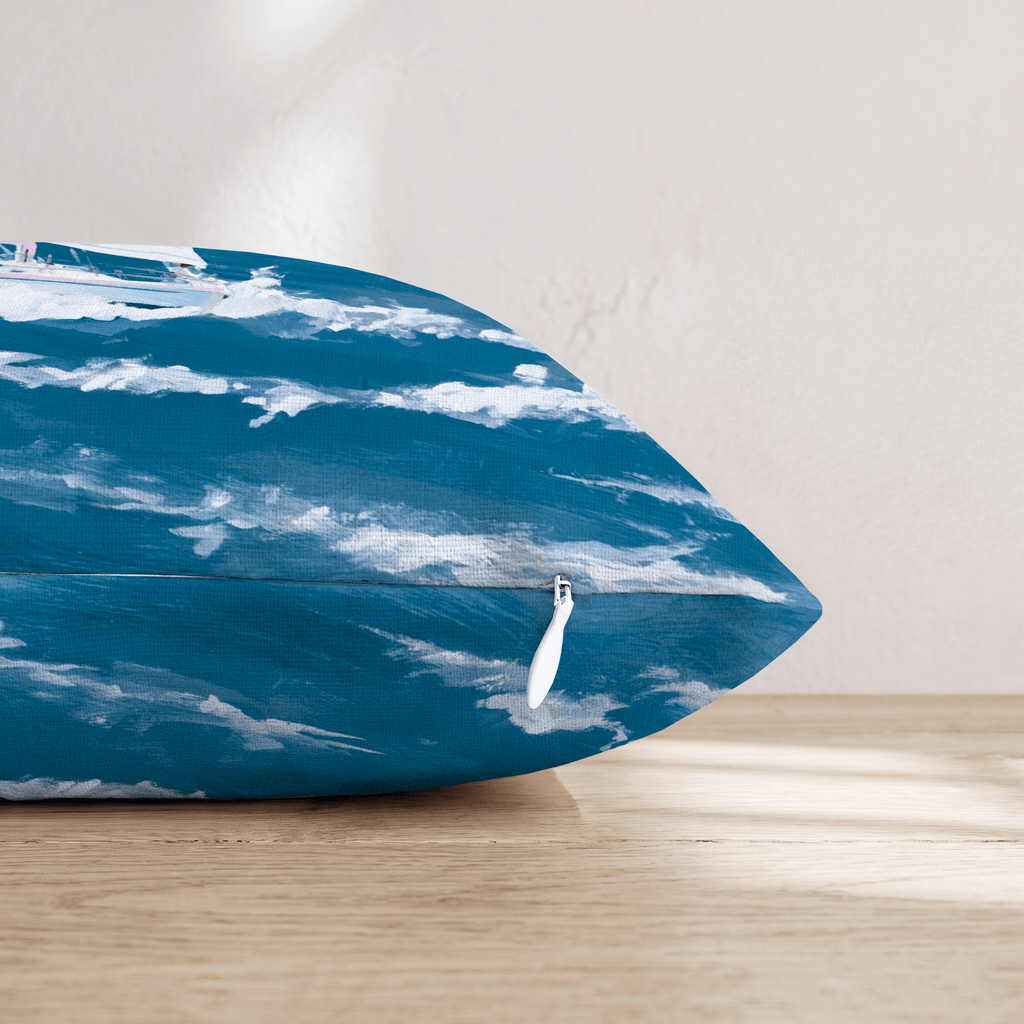 Sail the Ocean Blue Throw Pillow - Hillcroft Home